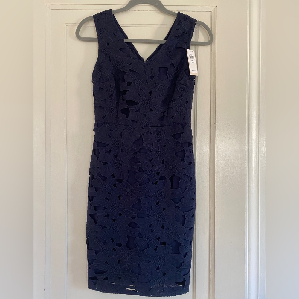 Banana Republic Factory navy blue lace dress size 00P